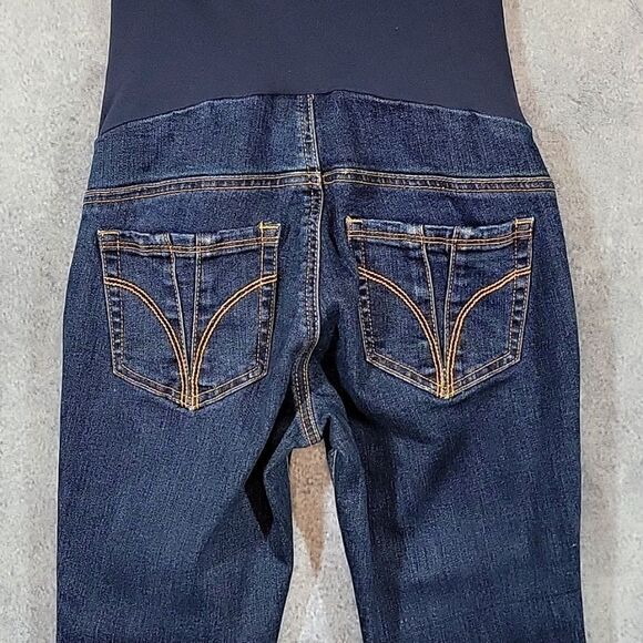 Indigeo Blue Secret Fit Belly Super Stretch Skinny Maternity Jeans - Picture 16 of 16